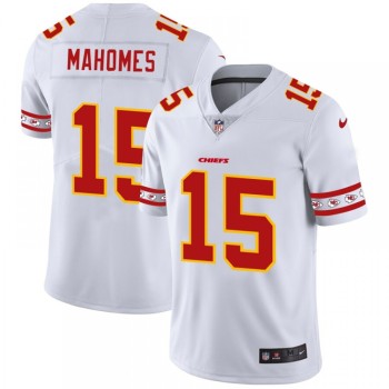 Men's Kansas City Chiefs #15 Patrick Mahomes White 2019 Team Logo Cool Edition Stitched NFL Jersey Men's Kansas City Chiefs #15 Patrick Mahomes White 2019 Team Logo Cool Edition Stitched NFL Jersey