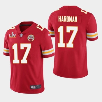 Men's Kansas City Chiefs #17 Mecole Hardman Red 2021 Super Bowl LV Stitched NFL Jersey Men's Kansas City Chiefs #17 Mecole Hardman Red 2021 Super Bowl LV Stitched NFL Jersey
