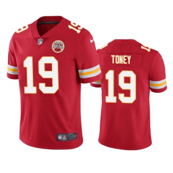 Men's Kansas City Chiefs #19 Kadarius Toney Red Vapor Untouchable Limited Stitched Football Jersey Men's Kansas City Chiefs #19 Kadarius Toney Red Vapor Untouchable Limited Stitched Football Jersey