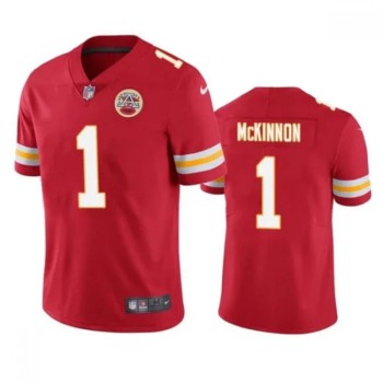 Men's Kansas City Chiefs #1 Jerick McKinnon Red Vapor Untouchable Limited Stitched Football Jersey Men's Kansas City Chiefs #1 Jerick McKinnon Red Vapor Untouchable Limited Stitched Football Jersey