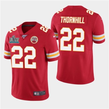 Men's Kansas City Chiefs #22 Juan Thornhill Red Super Bowl LIV With 100th Season Patch Vapor Untouchable Limited Stitched NFL Jersey Men's Kansas City Chiefs #22 Juan Thornhill Red Super Bowl LIV With 100th Season Patch Vapor Untouchable Limited Stitched NFL Jersey
