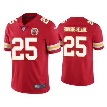 Men's Kansas City Chiefs #25 Clyde Edwards-Helaire Red Vapor Untouchable Limited Stitched Jersey Men's Kansas City Chiefs #25 Clyde Edwards-Helaire Red Vapor Untouchable Limited Stitched Jersey