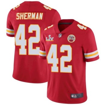 Men's Kansas City Chiefs #42 Anthony Sherman Red 2021 Super Bowl LV Stitched NFL Jersey Men's Kansas City Chiefs #42 Anthony Sherman Red 2021 Super Bowl LV Stitched NFL Jersey