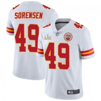 Men's Kansas City Chiefs #49 Daniel Sorensen White 2021 Super Bowl LV Stitched NFL Jersey Men's Kansas City Chiefs #49 Daniel Sorensen White 2021 Super Bowl LV Stitched NFL Jersey