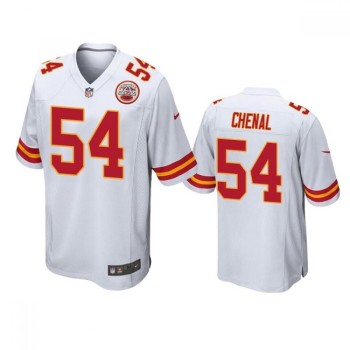 Men's Kansas City Chiefs #54 Leo Chenal White Stitched Football Jersey Men's Kansas City Chiefs #54 Leo Chenal White Stitched Football Jersey