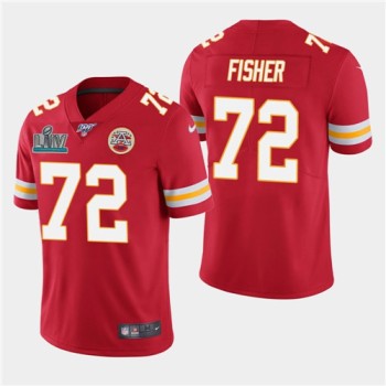 Men's Kansas City Chiefs #72 Eric Fisher Red Super Bowl LIV With 100th Season Patch Vapor Untouchable Limited Stitched NFL Jersey Men's Kansas City Chiefs #72 Eric Fisher Red Super Bowl LIV With 100th Season Patch Vapor Untouchable Limited Stitched NFL Jersey