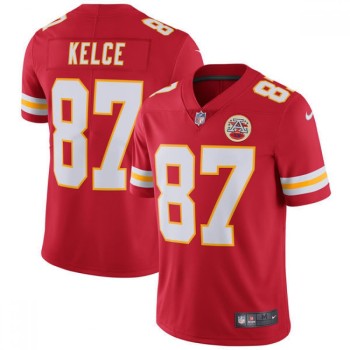 Men's Kansas City Chiefs #87 Travis Kelce Red Vapor Untouchable Limited Stitched NFL Jersey