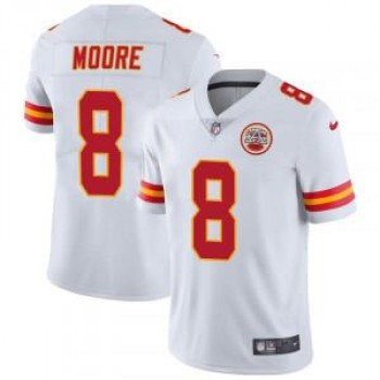 Men's Kansas City Chiefs #8 Matt Moore White Vapor Untouchable Limited Stitched NFL Jersey Men's Kansas City Chiefs #8 Matt Moore White Vapor Untouchable Limited Stitched NFL Jersey