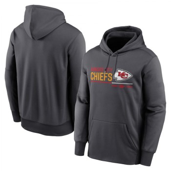 Men's Kansas City Chiefs Anthracite Prime Logo Name Split Pullover Hoodie Men's Kansas City Chiefs Anthracite Prime Logo Name Split Pullover Hoodie