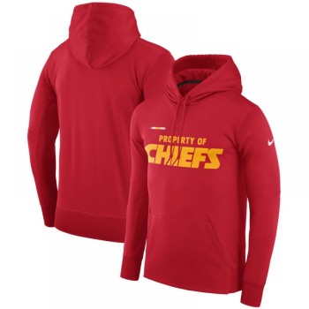 Men's Kansas City Chiefs Red Sideline Property Of Performance Pullover Hoodie Men's Kansas City Chiefs Red Sideline Property Of Performance Pullover Hoodie