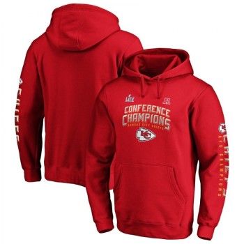 Men's Kansas City Chiefs Red 2019 AFC Champions End Around 2-Hit Pullover Hoodie Men's Kansas City Chiefs Red 2019 AFC Champions End Around 2-Hit Pullover Hoodie