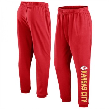 Men's Kansas City Chiefs Red Chop Block Fleece Sweatpants Men's Kansas City Chiefs Red Chop Block Fleece Sweatpants
