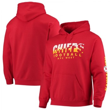 Men's Kansas City Chiefs Red Junk Food Angled Pullover Hoodie Men's Kansas City Chiefs Red Junk Food Angled Pullover Hoodie