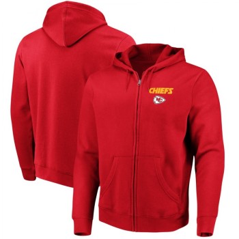 Men's Kansas City Chiefs Red Lockup Full-Zip Hoodie Men's Kansas City Chiefs Red Lockup Full-Zip Hoodie