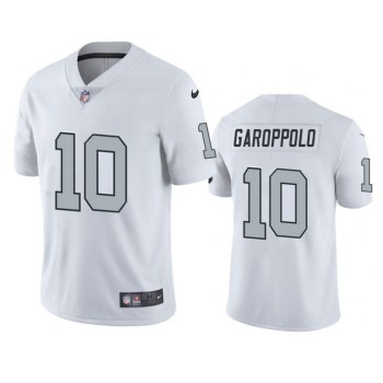 Men's Las Vegas Raiders #10 Jimmy Garoppolo White Color Rush Limited Stitched Football Jersey Men's Las Vegas Raiders #10 Jimmy Garoppolo White Color Rush Limited Stitched Football Jersey