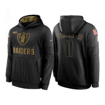 Men's Las Vegas Raiders #11 Henry Ruggs III 2020 Black Salute to Service Sideline Performance Pullover Hoodie Men's Las Vegas Raiders #11 Henry Ruggs III 2020 Black Salute to Service Sideline Performance Pullover Hoodie