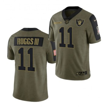 Men's Las Vegas Raiders #11 Henry Ruggs III 2021 Olive Salute To Service Limited Stitched Jersey Men's Las Vegas Raiders #11 Henry Ruggs III 2021 Olive Salute To Service Limited Stitched Jersey