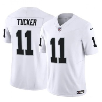 Men's Las Vegas Raiders #11 Tre Tucker White 2023 F.U.S.E Vapor Untouchable Stitched Football Jersey Men's Las Vegas Raiders #11 Tre Tucker White 2023 F.U.S.E Vapor Untouchable Stitched Football Jersey