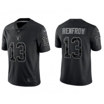 Men's Las Vegas Raiders #13 Hunter Renfrow Black Reflective Limited Stitched Football Jersey Men's Las Vegas Raiders #13 Hunter Renfrow Black Reflective Limited Stitched Football Jersey