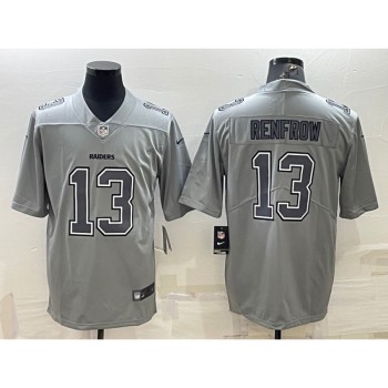 Men's Las Vegas Raiders #13 Hunter Renfrow Grey Atmosphere Fashion Stitched Jersey Men's Las Vegas Raiders #13 Hunter Renfrow Grey Atmosphere Fashion Stitched Jersey