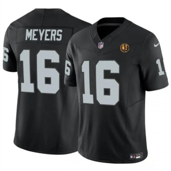 Men's Las Vegas Raiders #16 Jakobi Meyers Black 2023 F.U.S.E. With John Madden Patch Vapor Limited Stitched Football Jersey Men's Las Vegas Raiders #16 Jakobi Meyers Black 2023 F.U.S.E. With John Madden Patch Vapor Limited Stitched Football Jersey