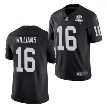 Men's Las Vegas Raiders #16 Tyrell Williams Black 2020 Inaugural Season Vapor Limited Stitched Jersey Men's Las Vegas Raiders #16 Tyrell Williams Black 2020 Inaugural Season Vapor Limited Stitched Jersey
