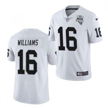 Men's Las Vegas Raiders #16 Tyrell Williams White 2020 Inaugural Season Vapor Limited Stitched Jersey Men's Las Vegas Raiders #16 Tyrell Williams White 2020 Inaugural Season Vapor Limited Stitched Jersey