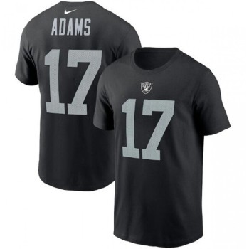 Men's Las Vegas Raiders #17 Davante Adams 2022 Black Name & Number T-Shirt Men's Las Vegas Raiders #17 Davante Adams 2022 Black Name & Number T-Shirt