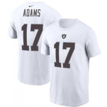 Men's Las Vegas Raiders #17 Davante Adams 2022 White Name & Number T-Shirt Men's Las Vegas Raiders #17 Davante Adams 2022 White Name & Number T-Shirt