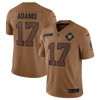 Men's Las Vegas Raiders #17 Davante Adams 2023 Brown Salute To Service Limited Stitched Football Jersey Men's Las Vegas Raiders #17 Davante Adams 2023 Brown Salute To Service Limited Stitched Football Jersey