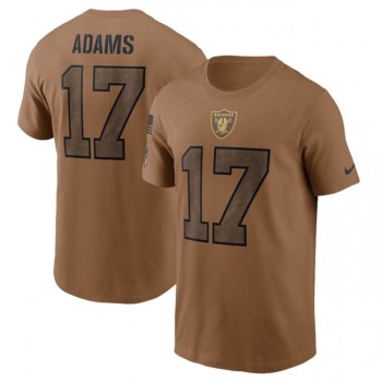 Men's Las Vegas Raiders #17 Davante Adams 2023 Brown Salute To Service Name & Number T-Shirt Men's Las Vegas Raiders #17 Davante Adams 2023 Brown Salute To Service Name & Number T-Shirt