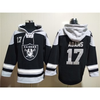 Men's Las Vegas Raiders #17 Davante Adams Black Ageless Must-Have Lace-Up Pullover Hoodie Men's Las Vegas Raiders #17 Davante Adams Black Ageless Must-Have Lace-Up Pullover Hoodie