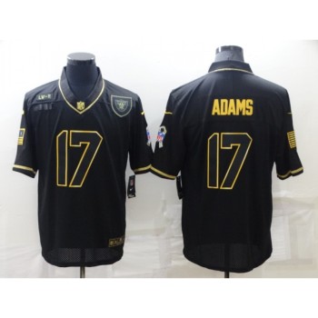 Men's Las Vegas Raiders #17 Davante Adams Black/Gold Salute To Service Limited Stitched Jersey Men's Las Vegas Raiders #17 Davante Adams Black/Gold Salute To Service Limited Stitched Jersey