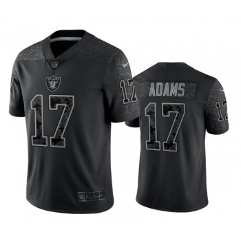 Men's Las Vegas Raiders #17 Davante Adams Black Reflective Limited Stitched Football Jersey Men's Las Vegas Raiders #17 Davante Adams Black Reflective Limited Stitched Football Jersey