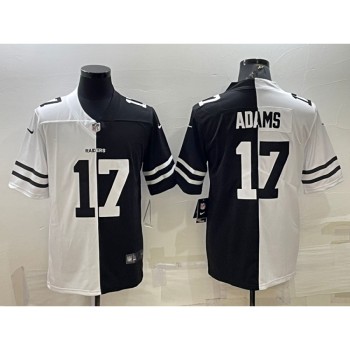 Men's Las Vegas Raiders #17 Davante Adams Black/White Split Vapor Untouchable Limited Stitched Jersey Men's Las Vegas Raiders #17 Davante Adams Black/White Split Vapor Untouchable Limited Stitched Jersey