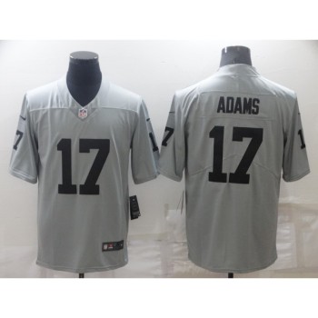 Men's Las Vegas Raiders #17 Davante Adams Grey Limited Stitched Jersey Men's Las Vegas Raiders #17 Davante Adams Grey Limited Stitched Jersey