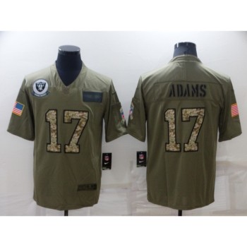 Men's Las Vegas Raiders #17 Davante Adams Olive/Camo Salute To Service Limited Stitched Jersey Men's Las Vegas Raiders #17 Davante Adams Olive/Camo Salute To Service Limited Stitched Jersey