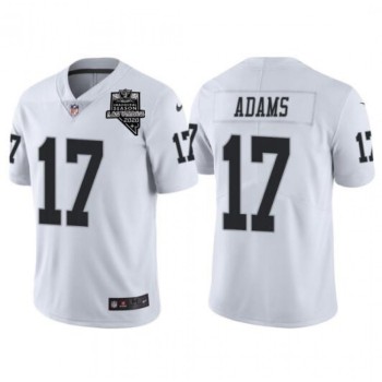 Men's Las Vegas Raiders #17 Davante Adams White With 2020 Inaugural Season Patch Vapor Limited Stitched Jersey Men's Las Vegas Raiders #17 Davante Adams White With 2020 Inaugural Season Patch Vapor Limited Stitched Jersey