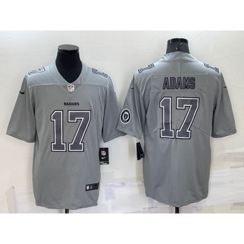 Men's Las Vegas Raiders #17 Davante Adams With Patch Grey Atmosphere Fashion Stitched Jersey Men's Las Vegas Raiders #17 Davante Adams With Patch Grey Atmosphere Fashion Stitched Jersey