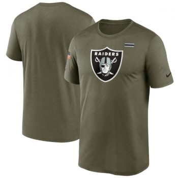 Men's Las Vegas Raiders 2021 Olive Salute To Service Legend Performance T-Shirt Men's Las Vegas Raiders 2021 Olive Salute To Service Legend Performance T-Shirt