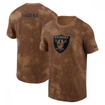 Men's Las Vegas Raiders 2023 Brown Salute To Service Sideline T-Shirt Men's Las Vegas Raiders 2023 Brown Salute To Service Sideline T-Shirt