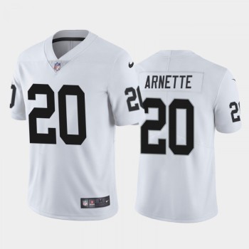 Men's Las Vegas Raiders #20 Damon Arnette White Vapor Untouchable Limited Stitched Jersey Men's Las Vegas Raiders #20 Damon Arnette White Vapor Untouchable Limited Stitched Jersey