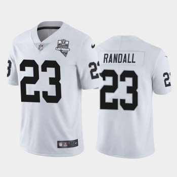 Men's Las Vegas Raiders #23 Damarious Randall White 2020 Inaugural Season Vapor Limited Stitched Jersey Men's Las Vegas Raiders #23 Damarious Randall White 2020 Inaugural Season Vapor Limited Stitched Jersey