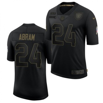 Men's Las Vegas Raiders #24 Johnathan Abram Black 2020 Salute To Service Limited Stitched Jersey Men's Las Vegas Raiders #24 Johnathan Abram Black 2020 Salute To Service Limited Stitched Jersey