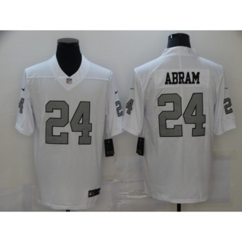 Men's Las Vegas Raiders #24 Johnathan Abram White Color Rush Limited Stitched Jersey Men's Las Vegas Raiders #24 Johnathan Abram White Color Rush Limited Stitched Jersey