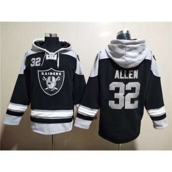 Men's Las Vegas Raiders #32 Marcus Allen Black Ageless Must-Have Lace-Up Pullover Hoodie Men's Las Vegas Raiders #32 Marcus Allen Black Ageless Must-Have Lace-Up Pullover Hoodie