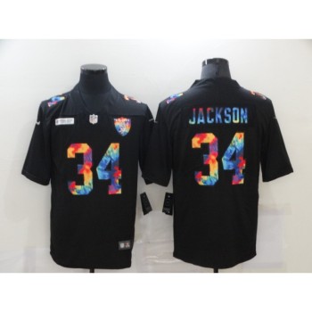 Men's Las Vegas Raiders #34 Bo Jackson 2020 Black Crucial Catch Limited Stitched Jersey Men's Las Vegas Raiders #34 Bo Jackson 2020 Black Crucial Catch Limited Stitched Jersey