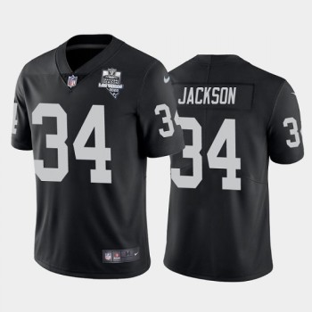Men's Las Vegas Raiders #34 Bo Jackson Black 2020 Inaugural Season Vapor Limited Stitched Jersey Men's Las Vegas Raiders #34 Bo Jackson Black 2020 Inaugural Season Vapor Limited Stitched Jersey
