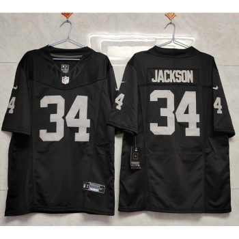 Men's Las Vegas Raiders #34 Bo Jackson Black 2023 F.U.S.E Vapor Untouchable Stitched Football Jersey Men's Las Vegas Raiders #34 Bo Jackson Black 2023 F.U.S.E Vapor Untouchable Stitched Football Jersey