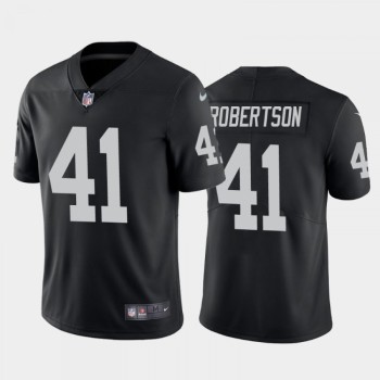 Men's Las Vegas Raiders #41 Amik Robertson Black Vapor Untouchable Limited Stitched Jersey Men's Las Vegas Raiders #41 Amik Robertson Black Vapor Untouchable Limited Stitched Jersey